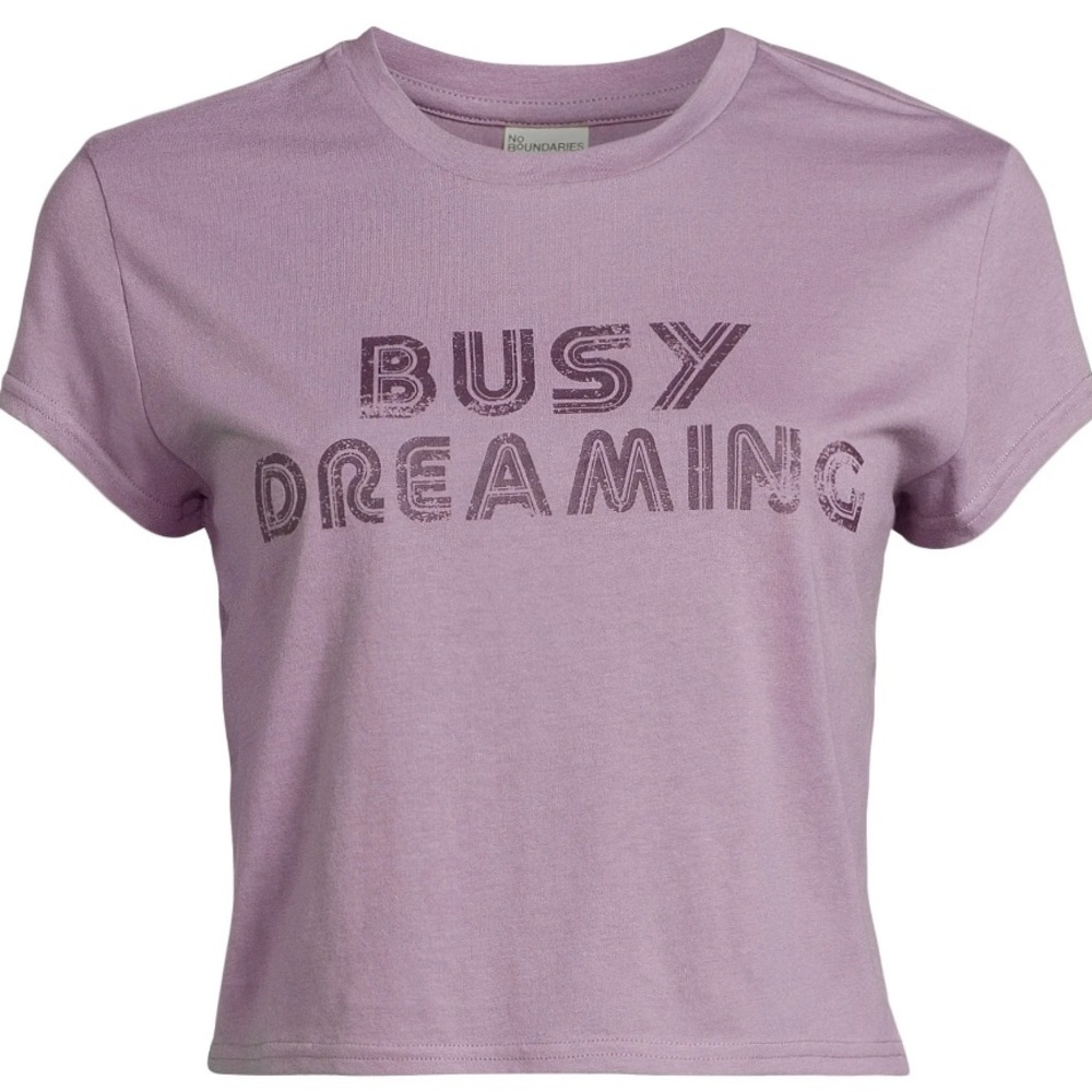 No Boundaries Women’s Purple Sleep Baby Tee